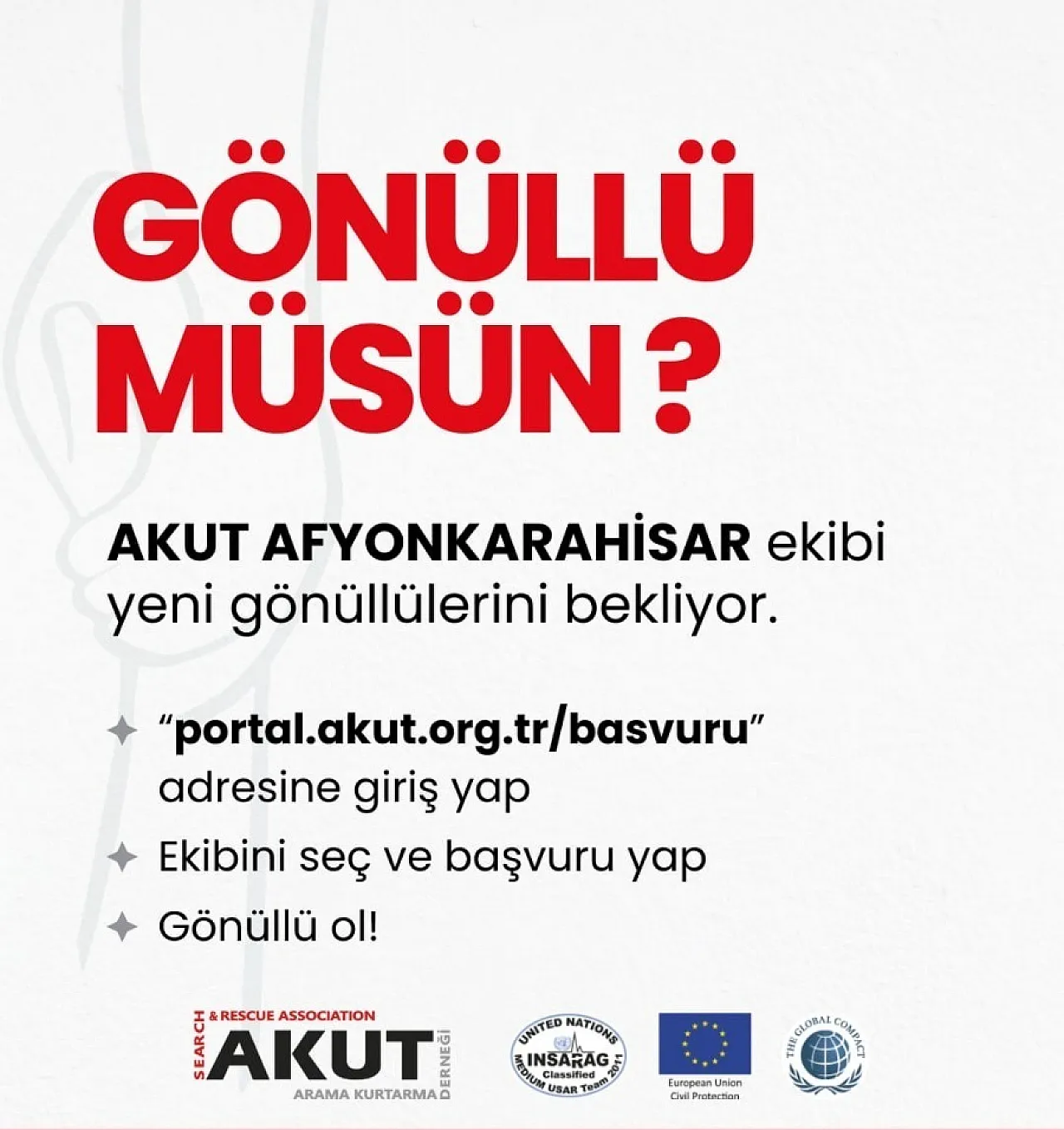 Başvuralar Başladı! Akut Afyon'da Yeni Gönüllülerini Arıyor