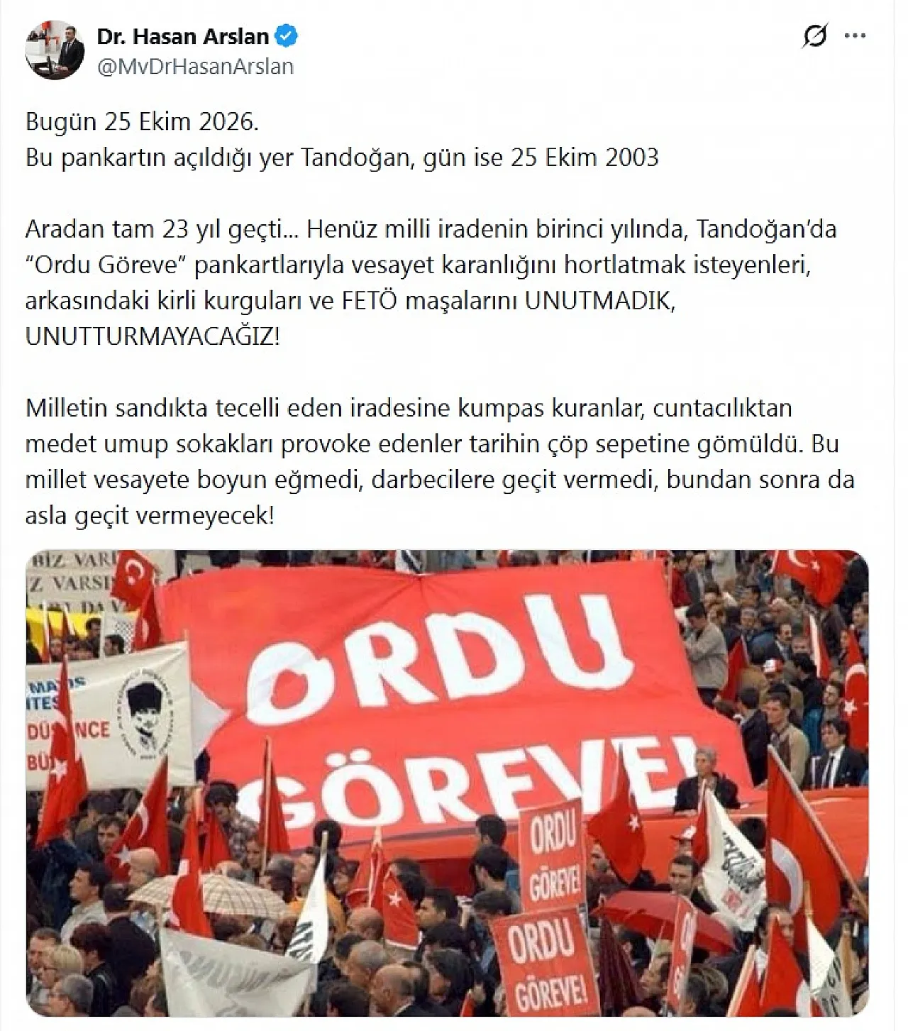 Milletvekili Arslan'dan 'Darbe' Açıklaması