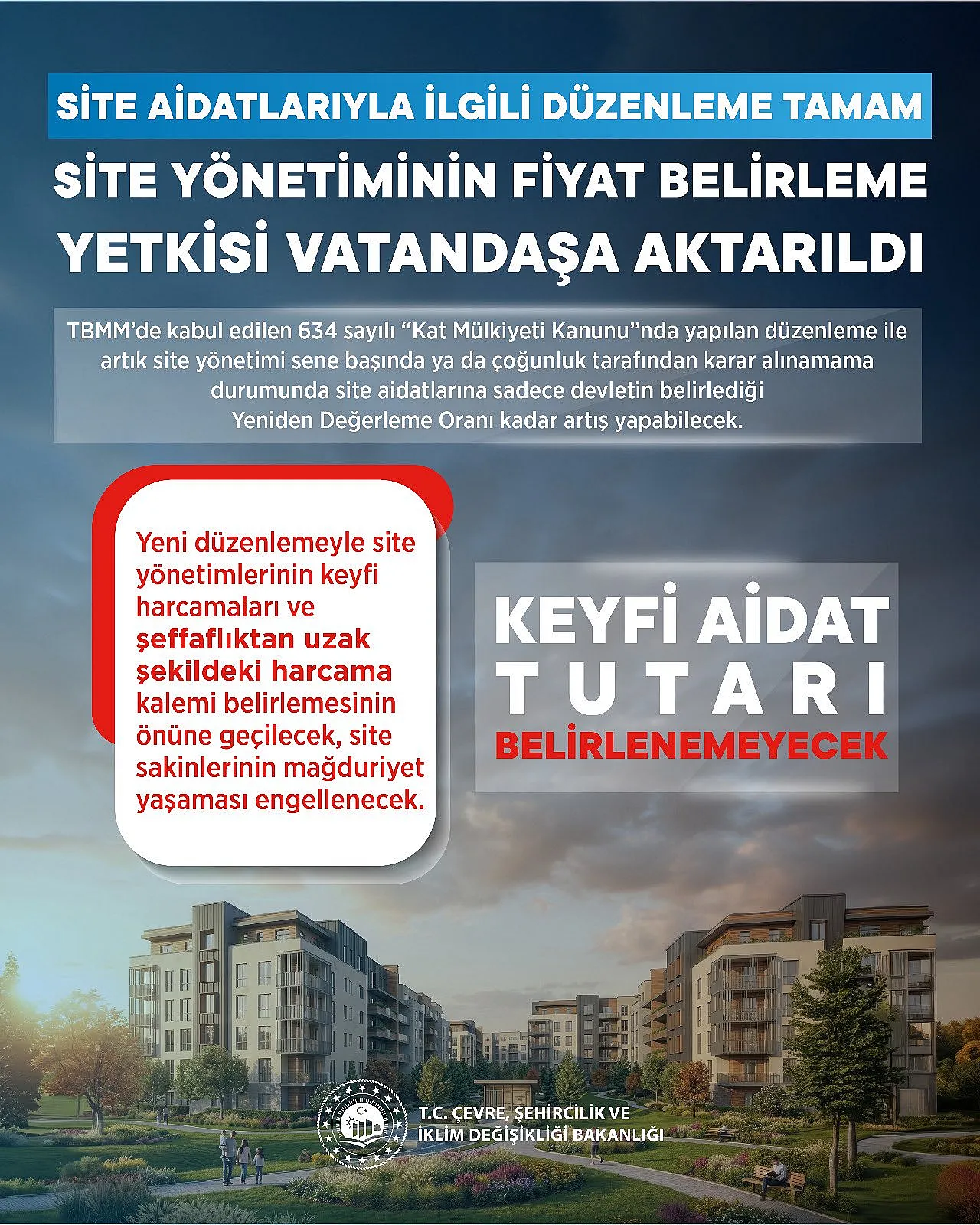 Bakan Kurum: Site Yönetiminin Fiyat Belirleme Yetkisi Vatandaşa Aktarıldı