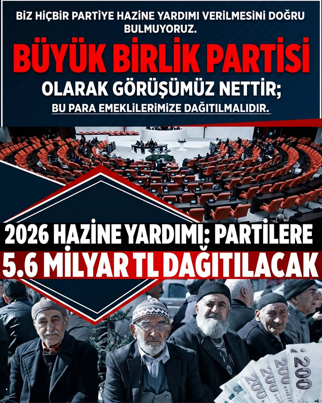 BBP'li Çağlar: DEM'e Değil, Emekliye Verilsin