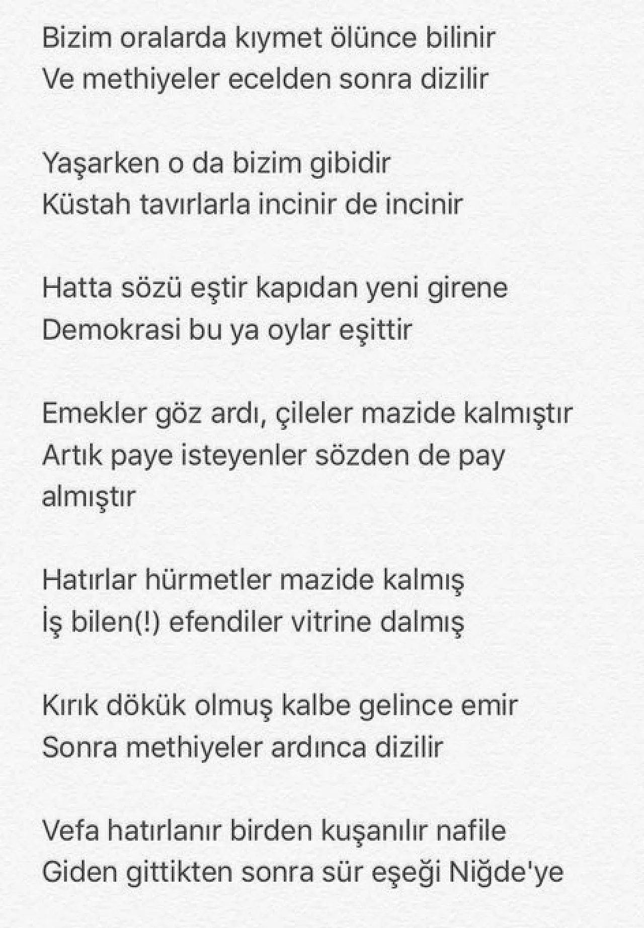 Başkan Arslan'dan Etkileyici Bir Şiir… Bizim Oralarda Kıymet Ölünce Bilinir..