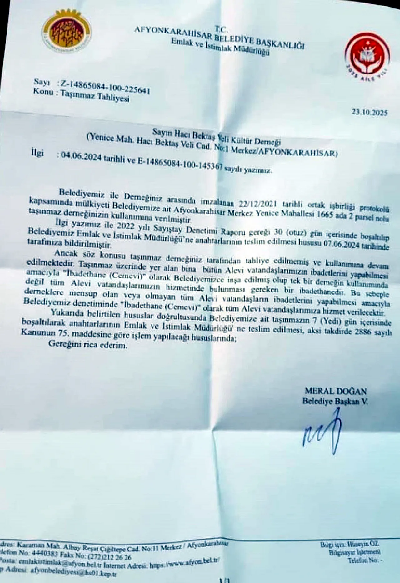 'Afyon Belediyesi Biz Alevilere Zulmediyor, Baş Eğmeyeceğiz'