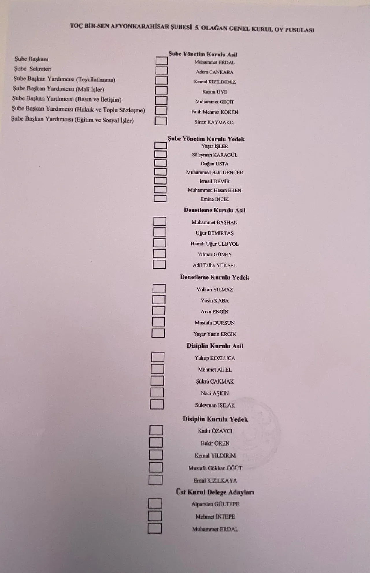 TOÇ BİR-SEN'de Gözler Sandıkta!