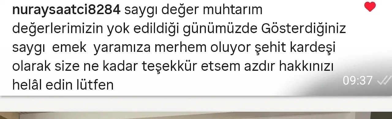 Kıbrıs Şehidi Nazmi Saatçi'ye Vefa