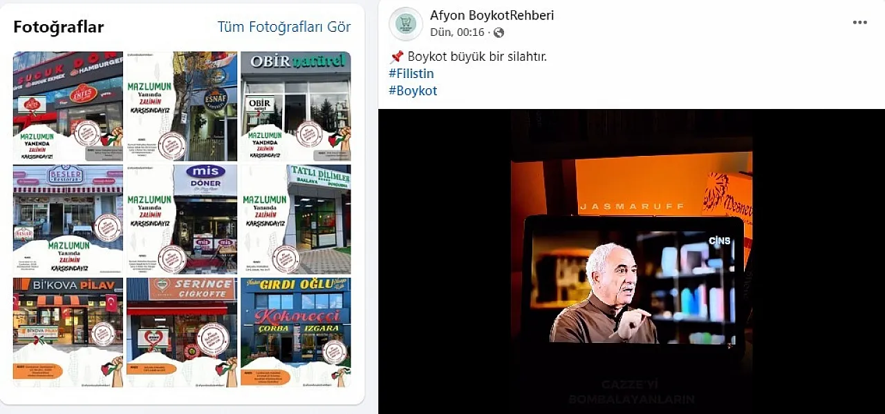 Afyon Boykot Rehberi Kuruldu! Hangi İşletmeler Boykot Ürünü Satmıyor?