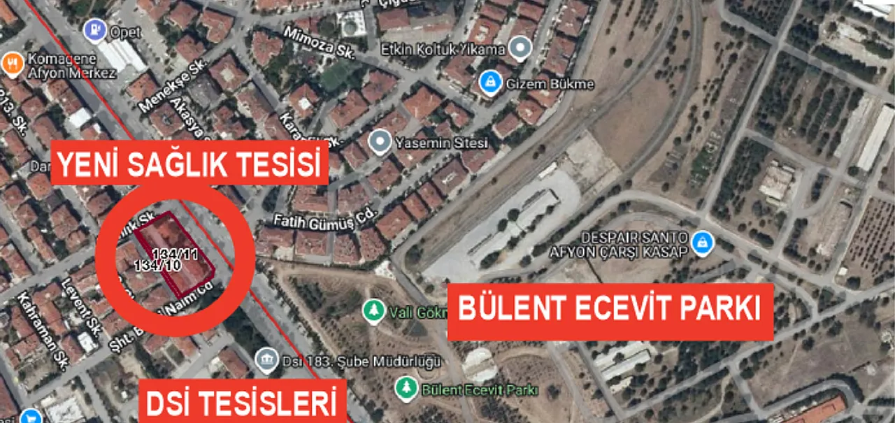 Afyon'da Şehrin Doğu Yakasına Yapılacak Sağlık Tesisi'nin Yeri Belli Oldu