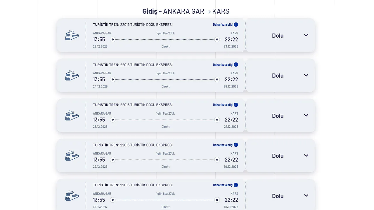 Doğu Ekspresi Yeni Sezon Biletleri Satışta! Doğu Ekspresi Bilet Fiyatları Ne Kadar?