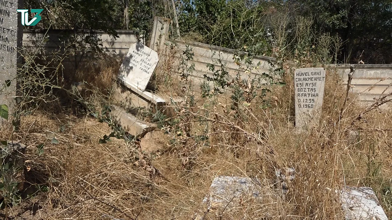 Bolvadin'de Mezarlıklar Bakım Bekliyor