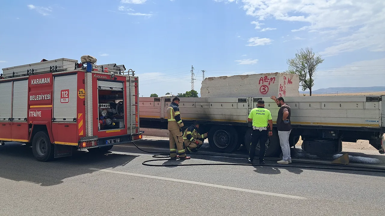 Afyon'dan Mersin'e Mermer Götürüyordu... Bir Anda Alev Aldı