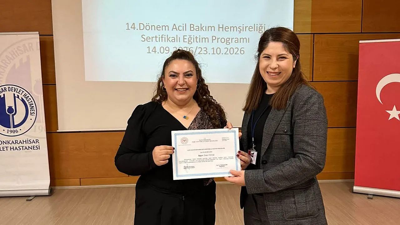 Afyon Devlet Hastanesi'nde 14. Dönem Acil Bakım Sertifika Heyecanı