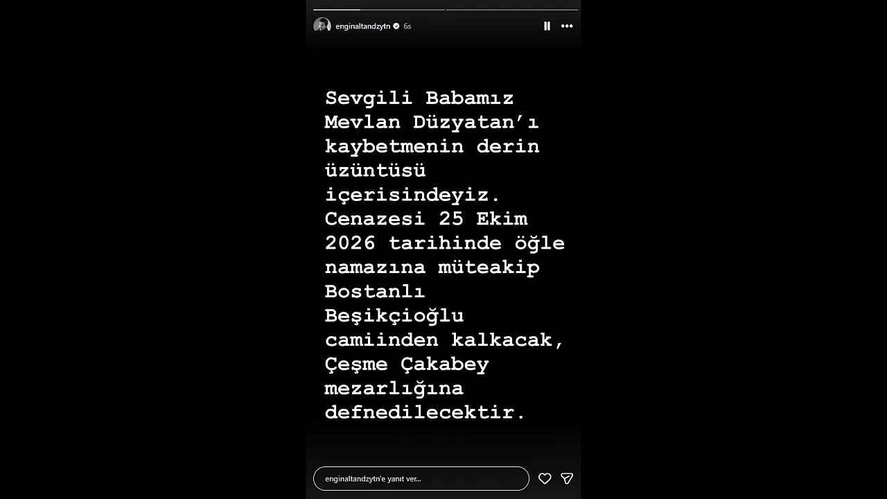 Engin Altan Düzyatan'ın Babası Mevlan Düzyatan Hayatını Kaybetti