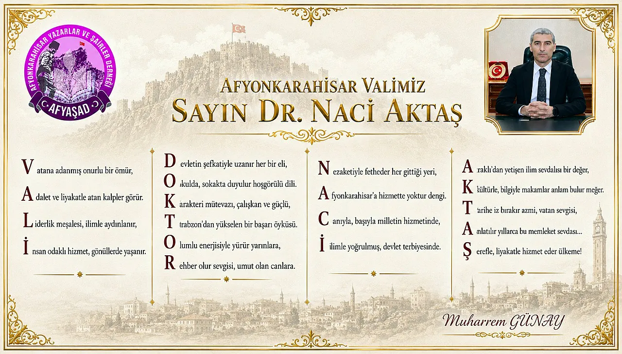 AFYAŞAD'dan Vali Aktaş'a Şiirli Hediye