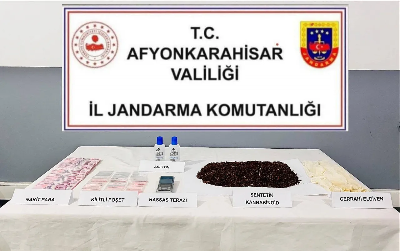 Sinanpaşa'da Uyuşturucu İmalatına Jandarmadan Suçüstü