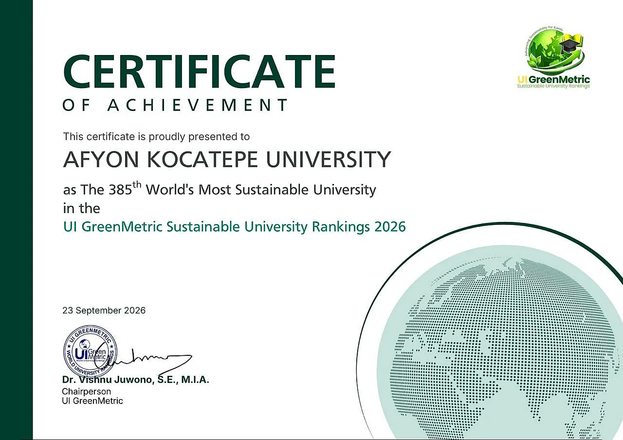 AKÜ Dünya Sıralamasında İlk 400'de! Türkiye'de 40'ıncı Sırada Yer Aldı