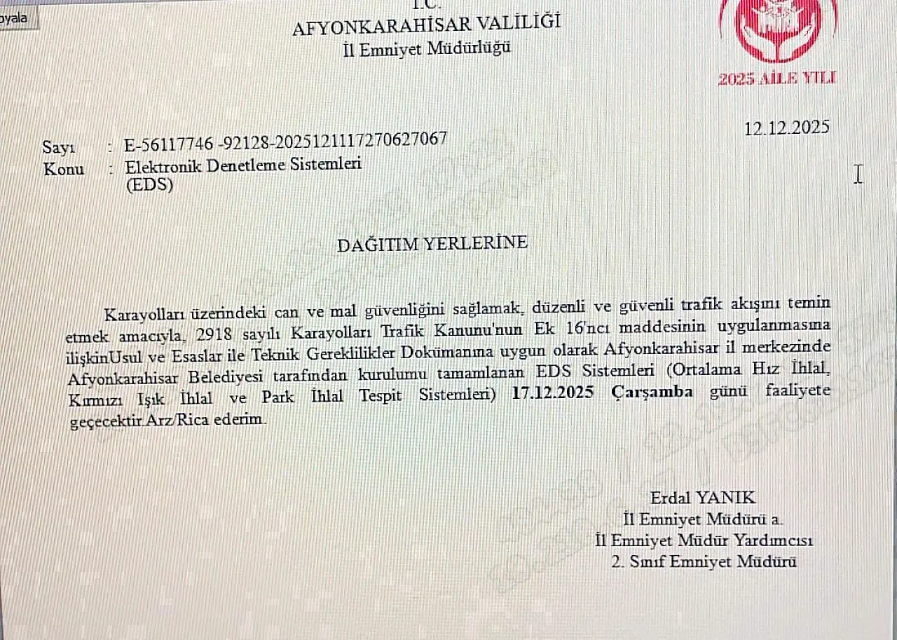 Afyon'da EDS Nerelerde Var?