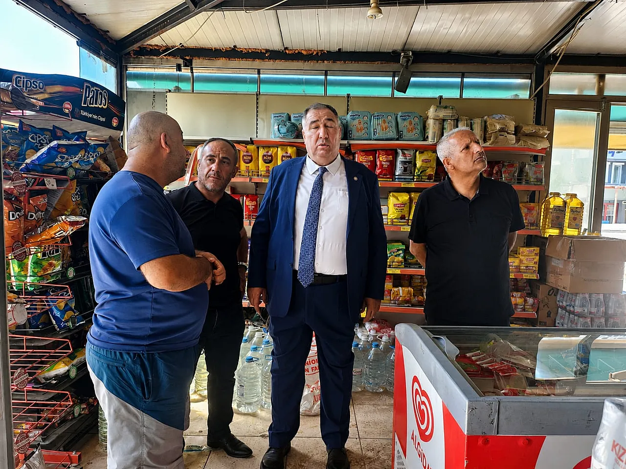 İYİ Partili Mısırlıoğlu'ndan, Yangınzede Esnafa Geçmiş Olsun Ziyareti