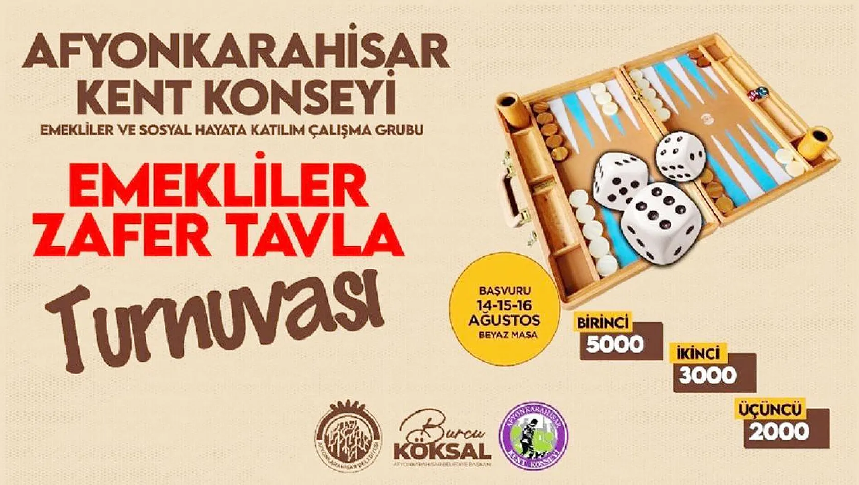 Emekliler Zafer Tavla Turnuvası İçin Geri Sayım Başladı