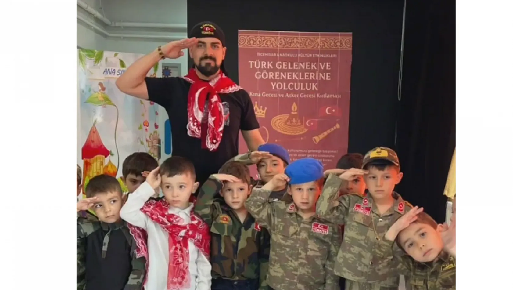 İscehisar Anaokulu'nda Kına Ve Asker Eğlencesi Etkinliği