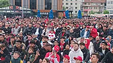Milli Maçı Afyon'da Binlerce Kişi Birlikte İzledi