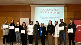 Afyon Devlet Hastanesi'nde 14. Dönem Acil Bakım Sertifika Heyecanı