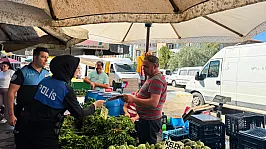 Afyon Pazarcılarını Polis Bilgilendirdi