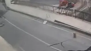 Rize'de Yol Çöktü. İşte O Anlar