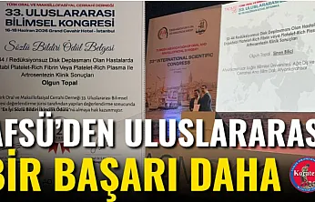 AFSÜ'den Uluslararası Bir Başarı Daha