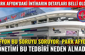Afyon Bu Soruyu Soruyor: Park Afyon Yönetimi Bu Tedbiri Neden Almadı?