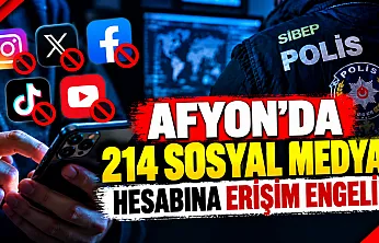 Afyon'da 214 Sosyal Medya Hesabına Erişim Engeli!