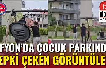 Afyon'da Çocuk Parkında Tepki Çeken Görüntüler