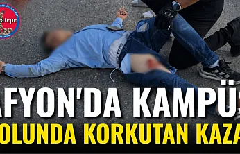 Afyon'da Kampüs Yolunda Korkutan Kaza!