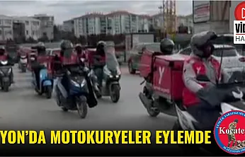 Afyon'da Motokuryeler Eylemde