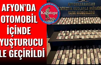 Afyon'da Otomobil İçinde Uyuşturucu Ele Geçirildi