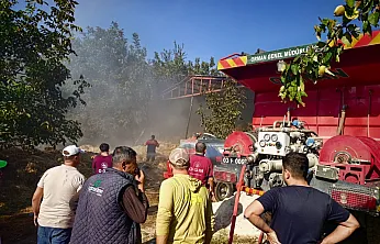 Afyon'da Yangın Dehşeti! Alevler Traktöre De Sıçradı