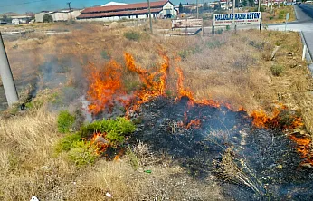 Afyon'da Yol Kenarında Anız Yangını! Sürücüler Zor Anlar Yaşadı