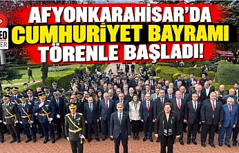 Afyonkarahisar'da Cumhuriyet Bayramı Törenle Başladı!