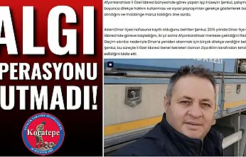 Algı Operasyonu Tutmadı!