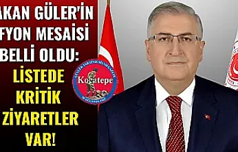 Bakan Güler'in Afyon Mesaisi Belli Oldu: Listede Kritik Ziyaretler Var!