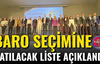 Baro Seçimine Katılacak Liste Açıklandı