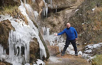 Bu Görüntüler Afyon'dan: Şelale Dondu