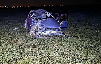 Emirdağ'da Takla Atan Aracın Sürücüsü Yaralandı