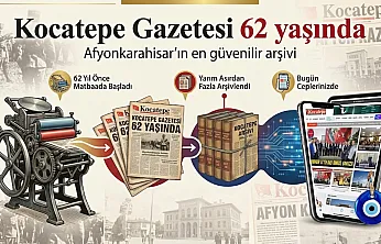 Gazeteniz Kocatepe 62 Yaşında