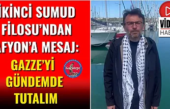 İkinci Sumud Filosu'ndan Afyon'a Mesaj: Gazze'yi Gündemde Tutalım