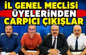 İl Genel Meclisi Üyelerinden Çarpıcı Çıkışlar