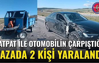 Patpat ile Otomobilin Çarpıştığı Kazada 2 Kişi Yaralandı
