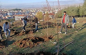 Sandıklılı Yarenler Badem Fidan Dikti