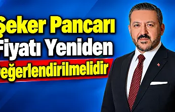 'Şeker Pancarı Fiyatı Yeniden Değerlendirilmelidir'