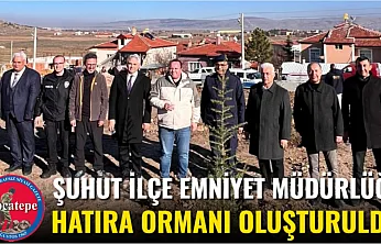 Şuhut İlçe Emniyet Müdürlüğü Hatıra Ormanı Oluşturuldu