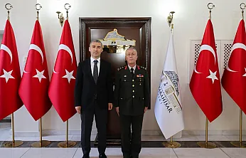 Vali Aktaş, Tümgeneral Diker'i Kabul Etti