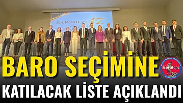 Baro Seçimine Katılacak Liste Açıklandı
